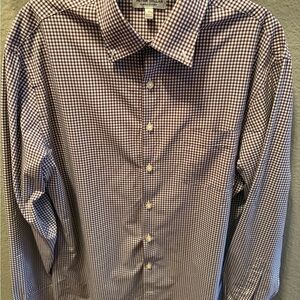Peter Millar Summer Comfort Gingham Shirt M performance way care EUC